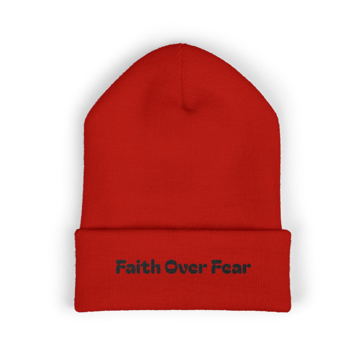 Faith Over Fear Embroidered Beanie