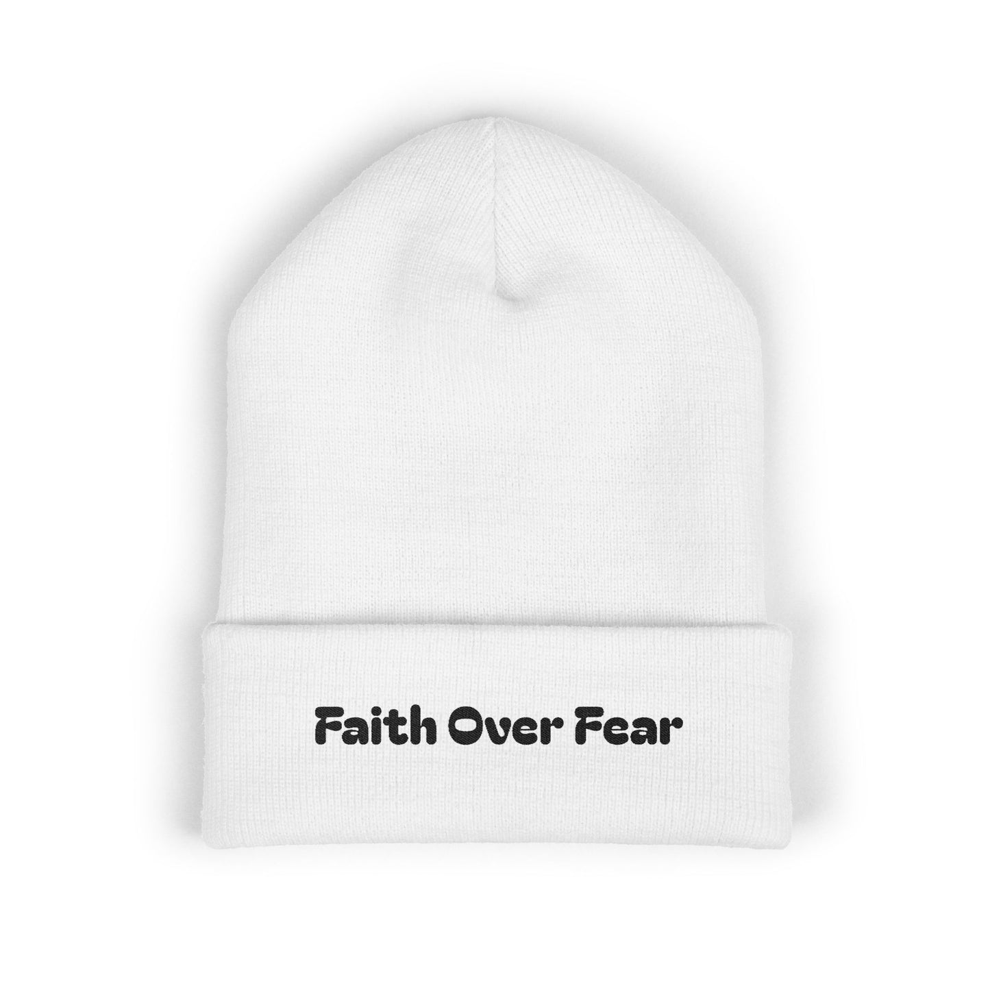 Faith Over Fear Embroidered Beanie